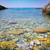Le acque limpide del mare di Ascea Marina